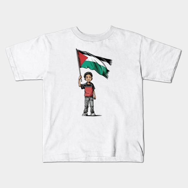 Palestine Children Kids T-Shirt by lomdor